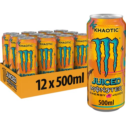 Monster Energy Juiced Khaotic - koffeinhaltiger Energy Drink mit tropischem Zitrus-Geschmack - in praktischen Einweg Dosen (12 x 500 ml) von Monster Energy