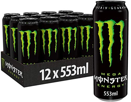 Monster Energy - koffeinhaltiger Energy Drink mit klassischem Energy-Geschmack - in wiederverschließbaren Einweg Dosen (12 x 553 ml) von Monster Energy