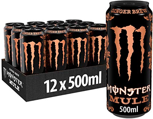 Monster Energy Mule - koffeinhaltiger Energy Drink mit würzig-süßem Ingwer-Geschmack - ohne Zucker - in praktischen Einweg Dosen (12 x 500 ml) von Monster Energy
