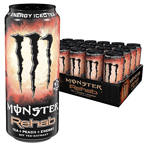 Monster Energy Rehab Peach Energy Drink, 24er Pack, EINWEG (24 x 500 ml) von Monster Energy