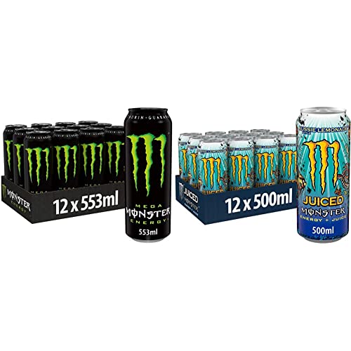 Monster Energy - koffeinhaltiger Energy Drink mit klassischem Energy-Geschmack & Juiced Aussie Style Lemonade - koffeinhaltiger Energy Drink mit erfrischendem Zitrus Geschmack von Monster Energy