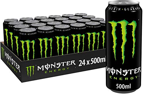 Monster Energy - koffeinhaltiger Energydrink mit klassischem Energy-Geschmack - in praktischen Einweg Dosen (24 x 500 ml) von Monster Energy