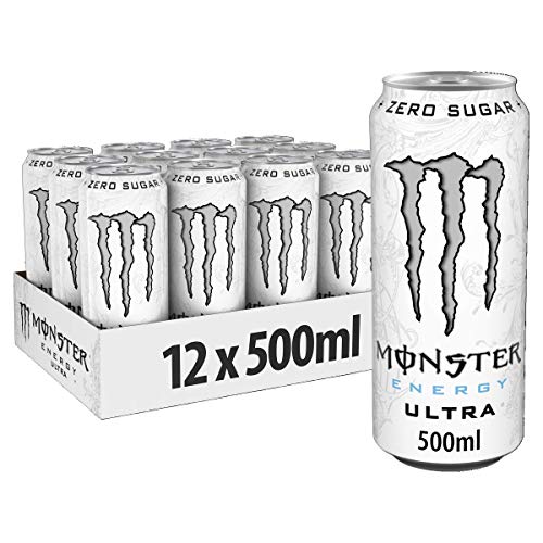 Monster - Energy Ultra - Energy Drink - 12 Packungen - 500 ml pro Packung - Energy Booster - Weniger süÃŸ - Leichter im Geschmack - Ohne Kalorien - Koffeinreich von Monster Energy