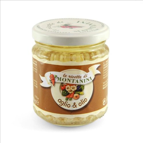 Montanini Aglio e Olio / Knoblauch gehackt in Öl 180 gr. von Montanini