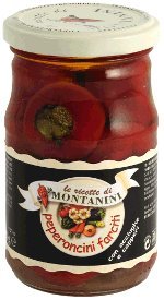 Montanini Peperoncini piccanti farciti / scharfe gefüllte Peperoni 280 gr. von Montanini