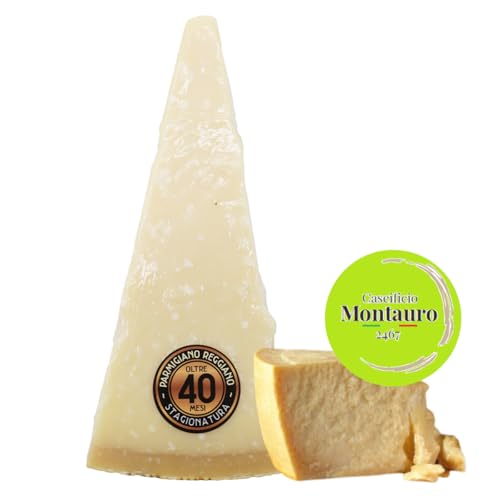 Caseificio Montauro Parmigiano Reggiano 500 g – 40 Monate gereift – Stravecchio Käse g.U. – Krümelig, würzig & körnig – Perfekt für Gourmet-Verkostungen (40 Monate) von Montauro