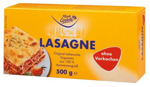 Monte Castello Lasagne, 7er Pack (7 x 500 g Packung) von Monte Castello