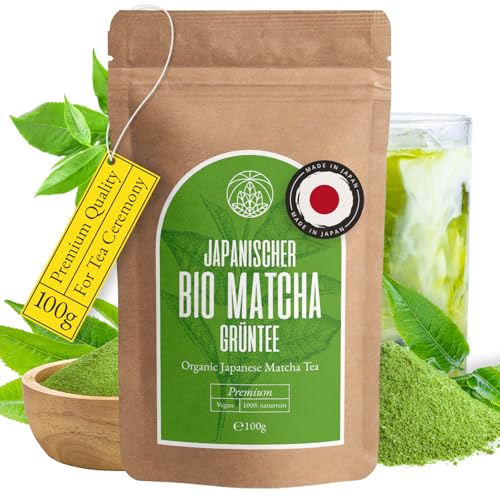 Bio Matcha Pulver (100g) Monte Nativo - Premium Qualität Matcha Tee Pulver - Vegan, fein gemahlen - Perfekt für Matcha Latte und Matcha Tee - Japanisches Grünteepulver von Monte Nativo