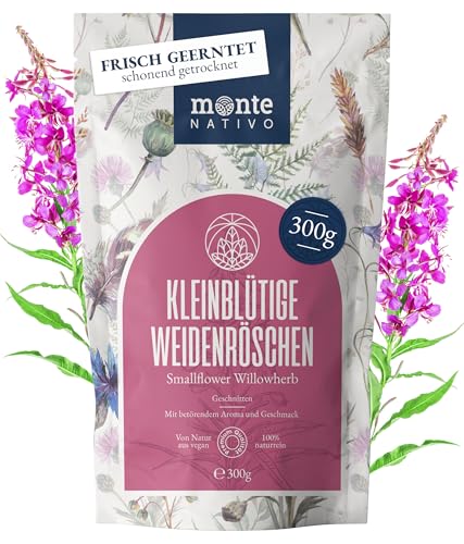 Kleinblütiges Weidenröschen Tee Monte Nativo (300 g) - Weidenröschen Tee lose 100% natürlich und ohne Zusatzstoffe - Aromatischer Kräutertee für einen köstlichen Aufguss von Monte Nativo