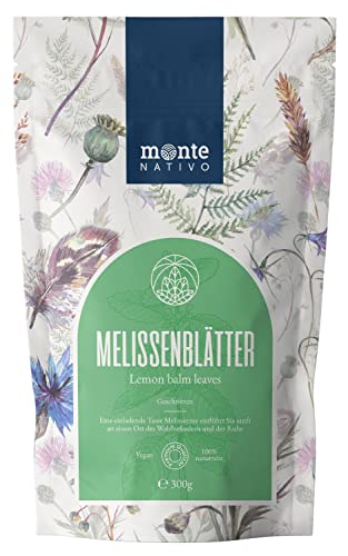 Melissentee (Lemon Balm Tea) Monte Nativo (300g) - Zitronenmelisse Tee schonend getrocknet - 100% natürlich und ohne Zusatzstoffe - Aromatischer Kräutertee für einen köstlichen Aufguss von Monte Nativo