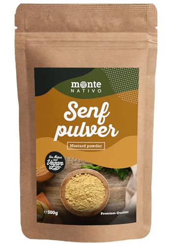 Senfpulver Monte Nativo (500g) - Premium Qualität Senfmehl - Senfkörner fein gemahlen - Vielseitige Gewürze - Ideal zum Kochen und Sauces von Monte Nativo