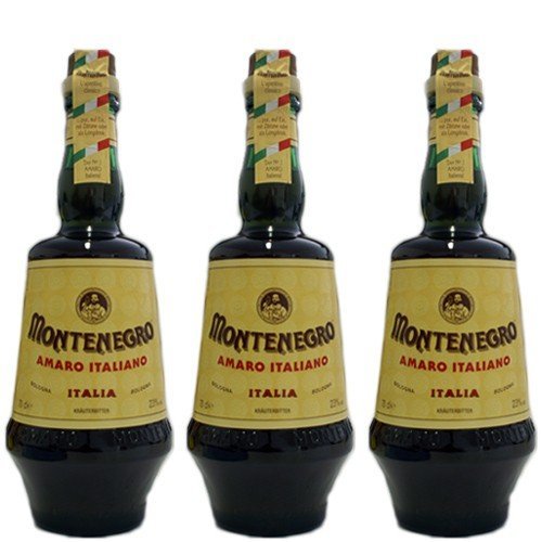 3x Montenegro italienischer Likör 'Amaro Italiano', 700 ml von Montenegro