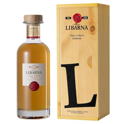 Grappa Libarna Riserva di Barolo 70cl in Umverpackung –Grappa aus Nebbiolo-Trauben, 18 Monate gereift. Edel und komplex. 43% Vol. von Libarna