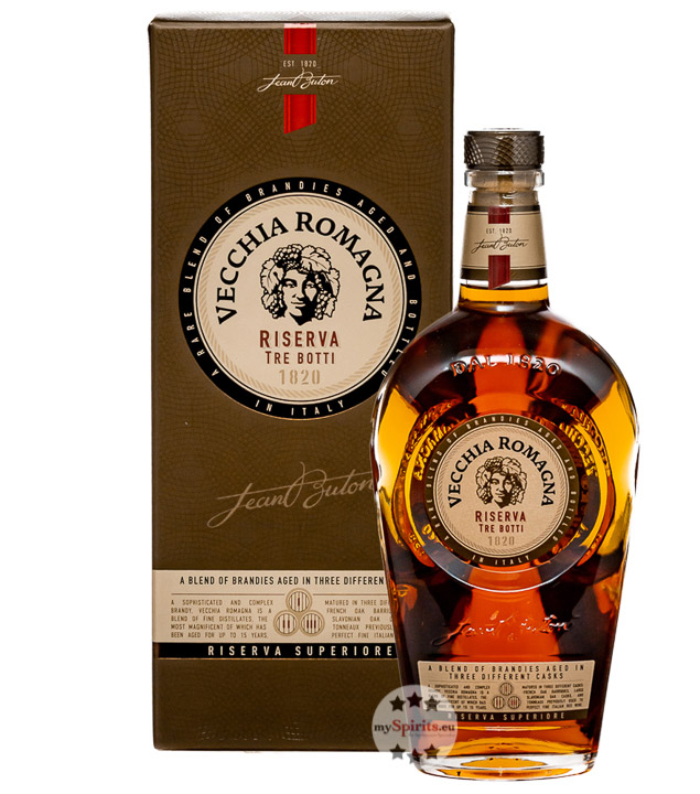 Vecchia Romagna Riserva Tre Botti Brandy (40,8 % Vol., 0,7 Liter) von Montenegro