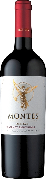 Montes Chile Reserva Cabernet Sauvignon Jg. 2022 Cuvee aus 85 Proz. Cabernet Sauvignon, 15 Proz. Merlot 6 Monate in amerikanischen Eichenfässern gereift