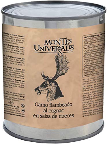 Damhirsch flambé in Cognac mit Walnuss sauce Montes Universales (865g) von Montes Universales