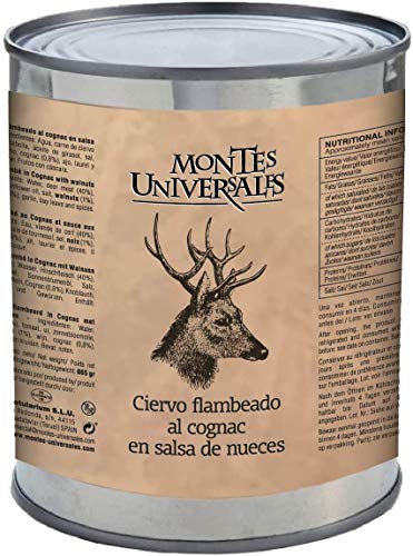 Hirsch flambé in Cognac mit Walnuss sauce Montes Universales (865g) von Montes Universales