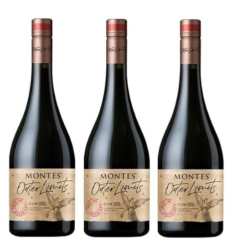 3x 0,75l - 2021er - Montes - Outer Limits - CGM - Apalta D.O. - Chile - Rotwein trocken 3x 0,75l - 2021er - Montes - Outer Limits - CGM - Apalta D.O. - Chile - Rotwein trocken von Montes Wines