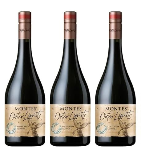 3x 0,75l - Montes - Outer Limits - Pinot Noir - Zapallar D.O. - Chile - Rotwein trocken von Montes