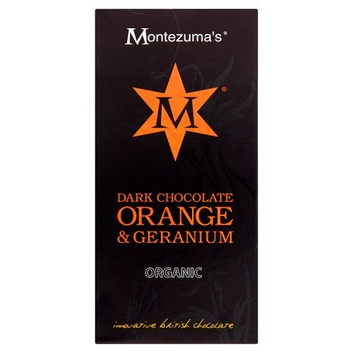 Montezuma Bio Dunkle Schokolade mit Orange und Geranie, 100 g von Montezuma