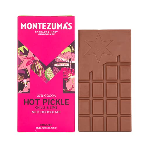 Montezuma's Organic Milk Chocolate Chilli and Lime 100 g (Pack of 4) by GroceryLand von Montezuma