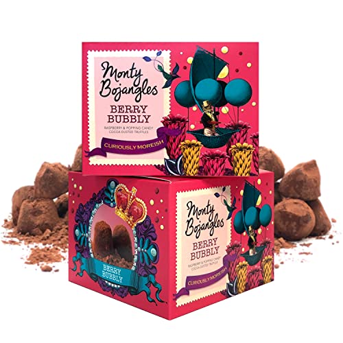 Monty Bojangles Berry Bubbly | 2 Geschenkboxen – 10 Geschmacksrichtungen zur Auswahl | Kakobestäubte Schokoladentrüffel, 2 x 150 g (Geschenkpackung 300 g) von Monty Bojangles