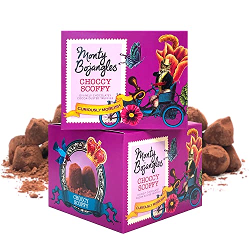 Monty Bojangles Choccy Scoffy | 2 Geschenkboxen – 10 Geschmacksrichtungen zur Auswahl | Kakobestäubte Schokoladentrüffel, 2 x 150 g (Geschenkpackung 300 g) von Monty Bojangles