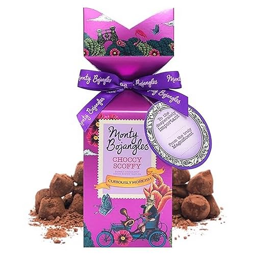 Monty Bojangles Choccy Scoffy (150g) - Luxuriöse Pralinen mit Kakaotrüffel in einer Geschenkpackung mit eleganter Schleife und personalisierter Grußkarte - das perfekte Schokoladengeschenk. von Monty Bojangles