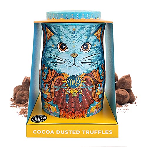 Monty Bojangles Coconut Crush Cat Tin | Mit Kakao bestäubte Schokoladentrüffel, Spirit Blaue Katze – 135 g (Spirit Blue) von Monty Bojangles