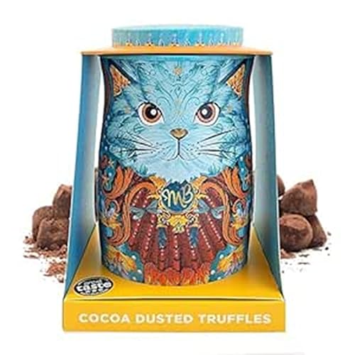 Monty Bojangles Coconut Crush Cat Tin | Mit Kakao bestäubte Schokoladentrüffel, Spirit Blaue Katze – 135 g (Spirit Blue) von Monty Bojangles