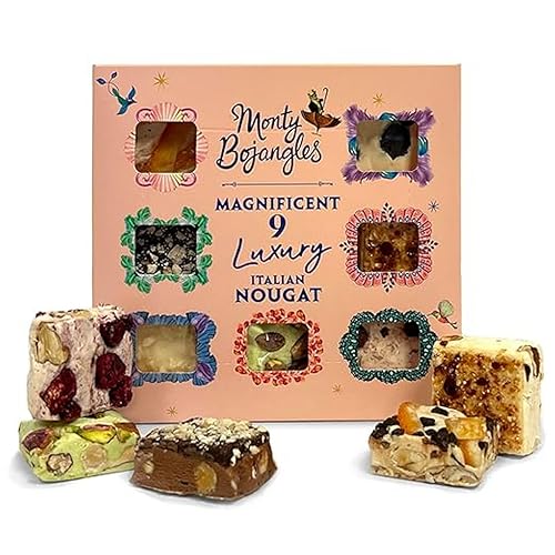 Monty Bojangles Magnificent 9 Nougat | Luxuriöses italienisches Nougat-Sortiment, 135g von Monty Bojangles