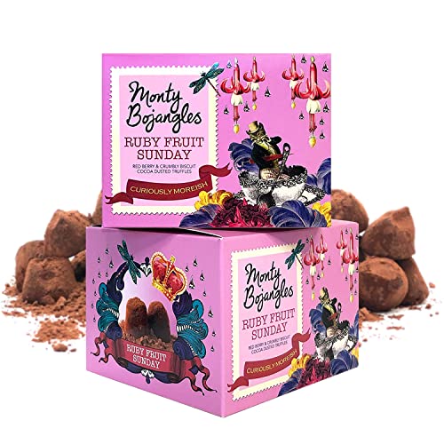 Monty Bojangles Ruby Fruit Sunday | 2 Geschenkboxen – 10 Geschmacksrichtungen zur Auswahl | Kakobestäubte Schokoladentrüffel, 2 x 150g (Geschenkpackung 300g) von Monty Bojangles