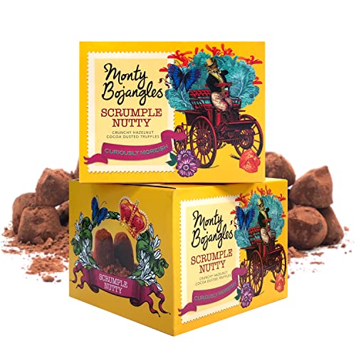 Monty Bojangles Scrumple Nutty | 2 Geschenkboxen – 10 Geschmacksrichtungen zur Auswahl | Kakobestäubte Schokoladentrüffel, 2 x 150 g (Geschenkpackung 300 g) von Monty Bojangles