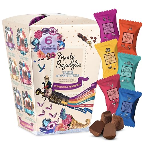 Monty Bojangles Taste Adventure - 6 verschiedene schokoladige Trüffel-Geschmacksauswahl (225 g) - Ein luxuriöses Schokoladengeschenk zum Geburtstag, Muttertag, Valentinstag, Weihnachten & etc. von Monty Bojangles