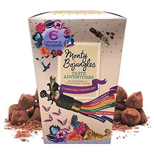Monty Bojangles Taste Adventures Kakaobestäubte Schokoladentrüffel | 6 Geschmacksrichtungen von Schokoladentrüffeln mit Kakaostaub zum Teilen, 225g von Monty Bojangles