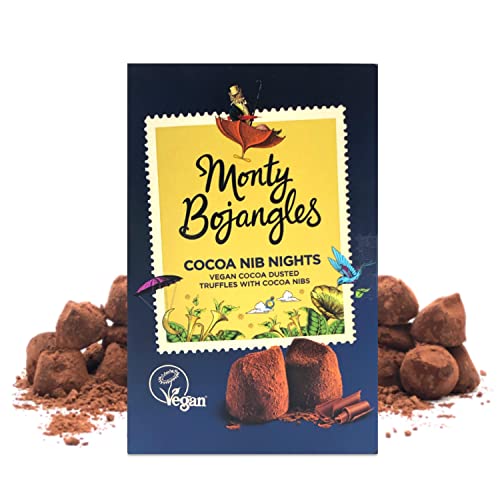 Monty Bojangles Vegane Schokolade | Vegane Schokoladentrüffel mit Kakaopulver und Kakaonibs, 180 g von Monty Bojangles
