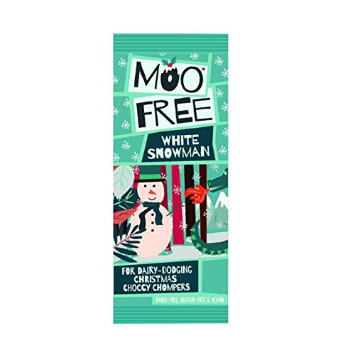 3 x Moo Free Natural Christmas White Chocolate Snowman 32g von Moo Free