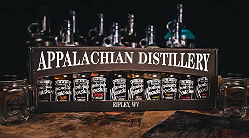 Appalachian Moonshine Tasting Probierset "Sleeves" Geschenkset - Zehn Sorten in Miniaturflaschen Appalachian Moonshine Tasting Probierset "Sleeves" Geschenkset - Zehn Sorten in Miniaturflaschen von Moonshine & More