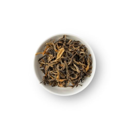 Schwarzer Tee Yun Nan Dian Hong 100 gr - Wertvoller schwarzer Tee in Blättern aus der chinesischen Provinz Yunnan - Infusion von Wellness (100 g) von Moontea