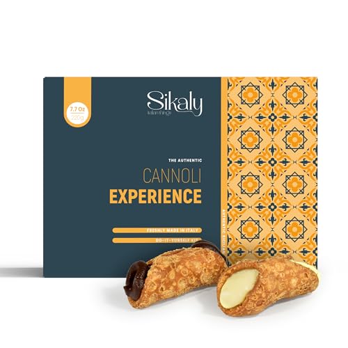 Italienische spezialitäten, Sizilianische Mini-Cannoli 450g gefüllt mit Pistaziencreme, schokolade und Haselnuss. 18 Mini-Cannoli, Italian kekse großpackung ins Geschenkbox. Weihnachts süßigkeiten von Moreca