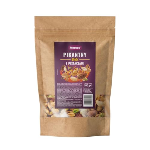 Moreso Würziger Mix mit Pistazien, Nuss und Bakalien Mischung, 500g Moreso Würziger Mix mit Pistazien, Nuss und Bakalien Mischung, 500g von Moreso