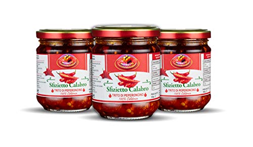 Moretti® Gehackte Chili-Pfeffer-Creme | 100 % Kalabrese 100 % natürlich | Keine GVO | In Kalabrien angebaute und verarbeitete Chilis | Cremig streichfähig | Glasgefäß | Hergestellt in Kalabrien von Moretti