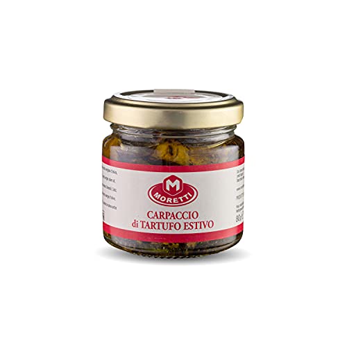 Moretti® Frisches Sommertrüffel-Carpaccio | Geschnittener schwarzer Trüffel | In Öl verpackt im Glas 80g (3) von Moretti Salumi Di Tradizione