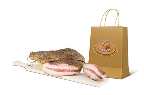 Moretti® Gewürzte Schweinebacke | 800g / 900g Vakuumverpackt | Typische kalabrische Salami | Handwerklich getrocknet | Gourmet-Busch | Hergestellt in Kalabrien von Moretti Salumi Di Tradizione