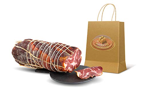 Moretti® Würzig gewürzter Capocollo | 750g / 900g Vakuumverpackt | Typische kalabrische Salami | Artisan getrocknete Tasse | Hergestellt in Kalabrien (Würzig) von Moretti