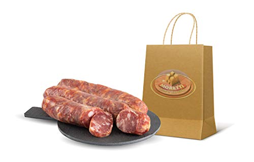 Moretti® Gewürzwurst | 1 Vakuumpackung mit ca. 300 g | Mit kalabrischem Chili | Hergestellt in Kalabrien von Moretti Salumi Di Tradizione