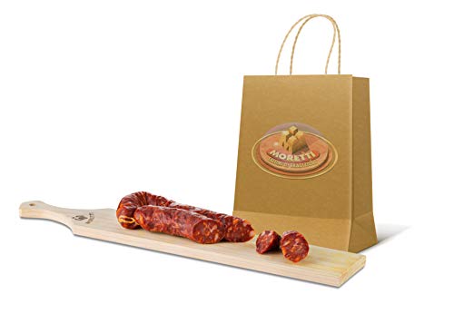 Moretti® Gewürzwurst | 1 Vakuumpackung mit ca. 300 g | Mit kalabrischem Chili | Hergestellt in Kalabrien von Moretti