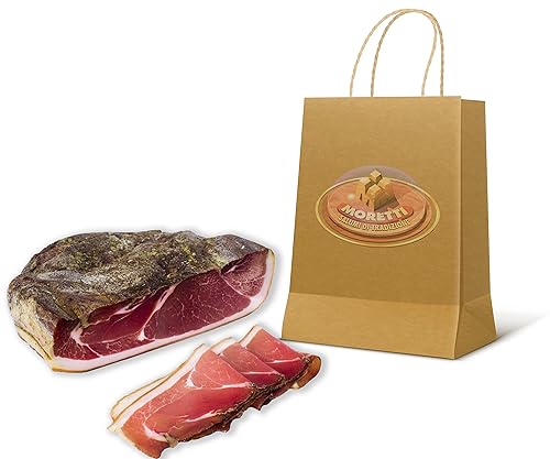 Moretti® Leicht Geräucherter Speck | 100% Natürlich | Glutenfrei | Keine Konservierungsstoffe | Keine GVO | Hergestellt in Kalabrien (1Kg) von Moretti