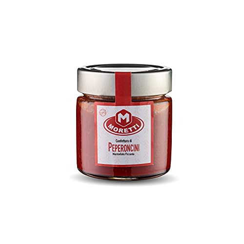 Moretti® Marmelade aus kalabrischen Chilis und roten Zwiebeln aus Tropea IGP | 240 g in Glas verpackt | Hergestellt in Kalabrien (Chilli-Marmelade) von Moretti Salumi Di Tradizione