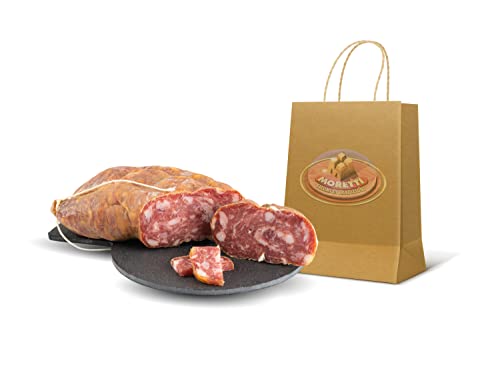 Moretti® handwerklich gewürzte Soppressata | Traditionelle Salami | Hergestellt in Kalabrien (Scharf 1 Packung 350gr) von Moretti